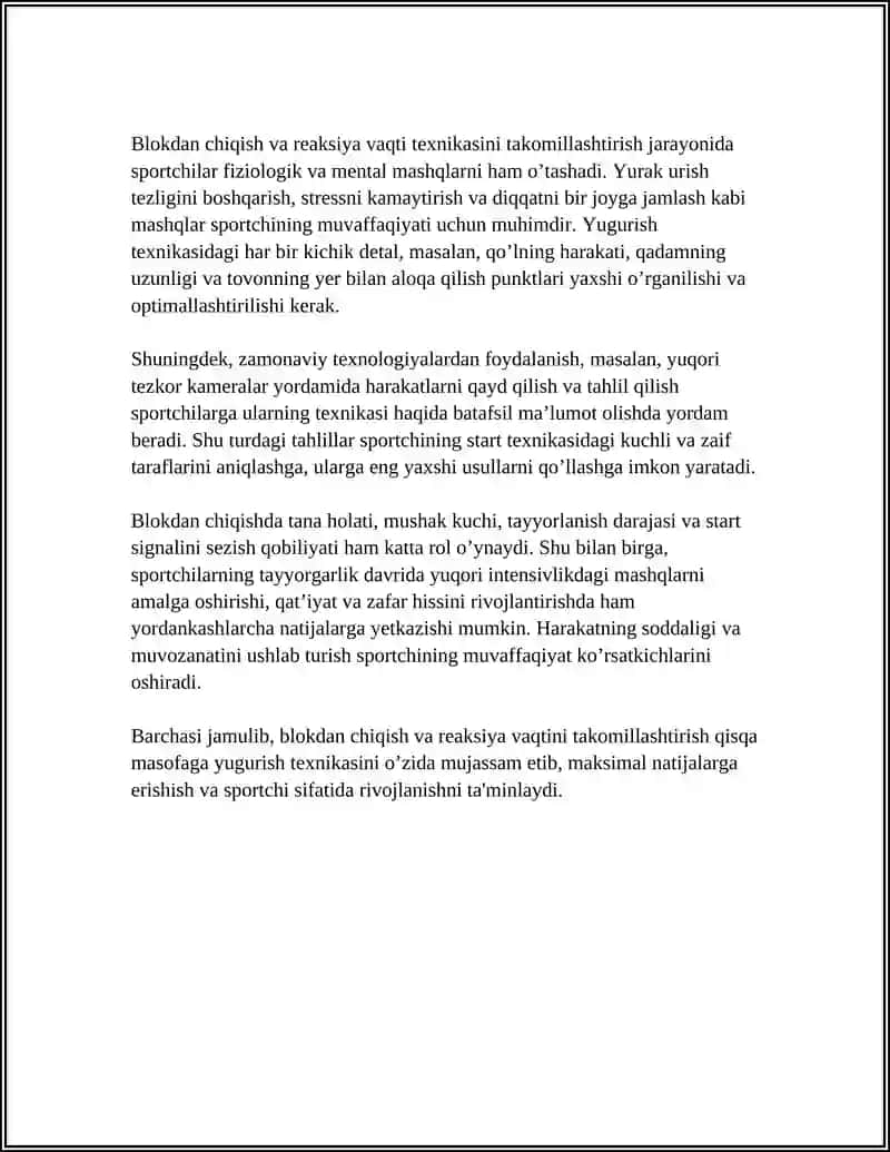 QISQA MASOFAGA YUGURISH TEXNIKASINI TAKOMILLASHTIRISH 4