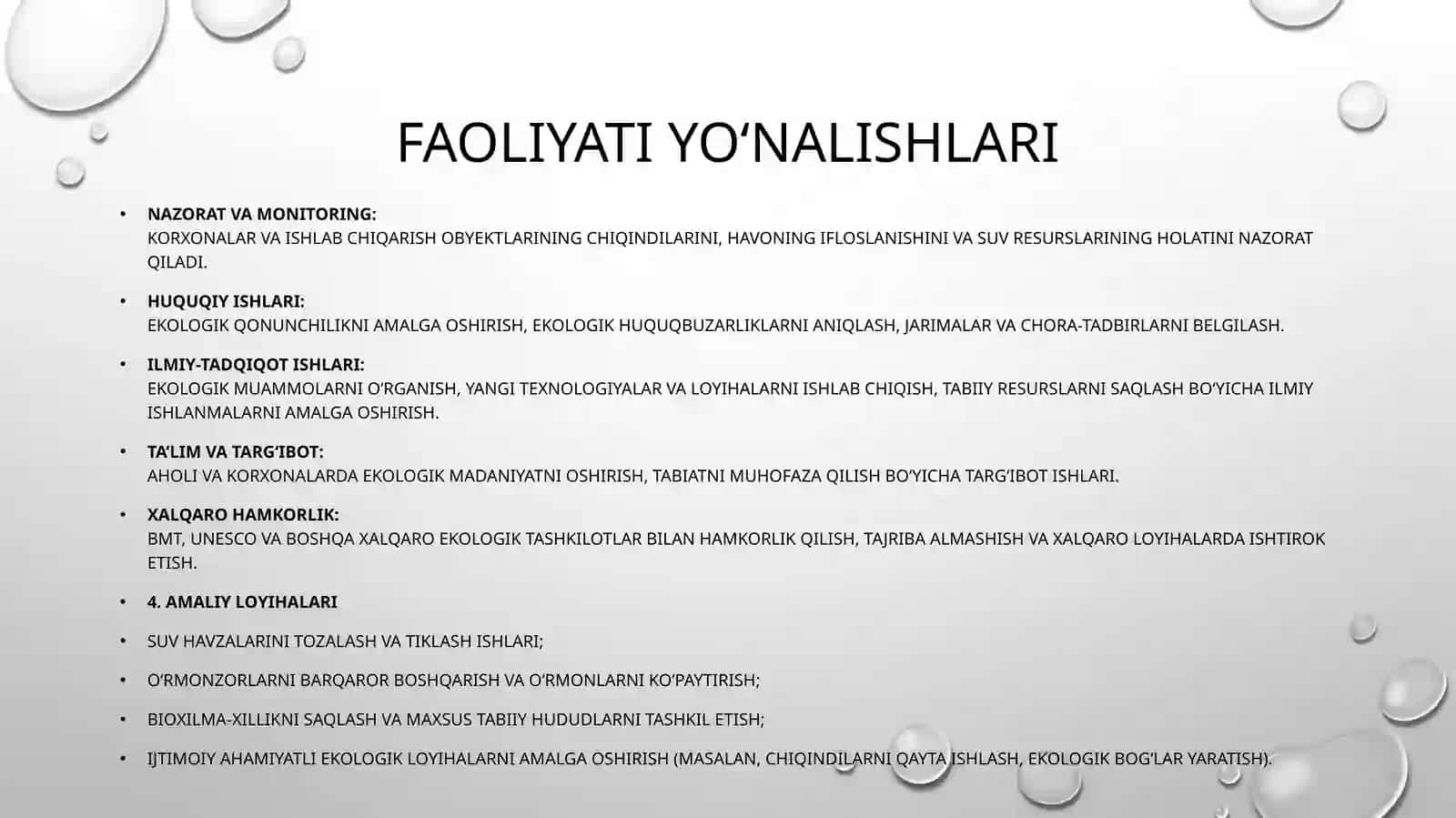 O‘zbekiston Respublikasi Tabiatni Muhofaza Qilish Davlat Qo‘mitasining tashkil etilishi va vazifalari 4