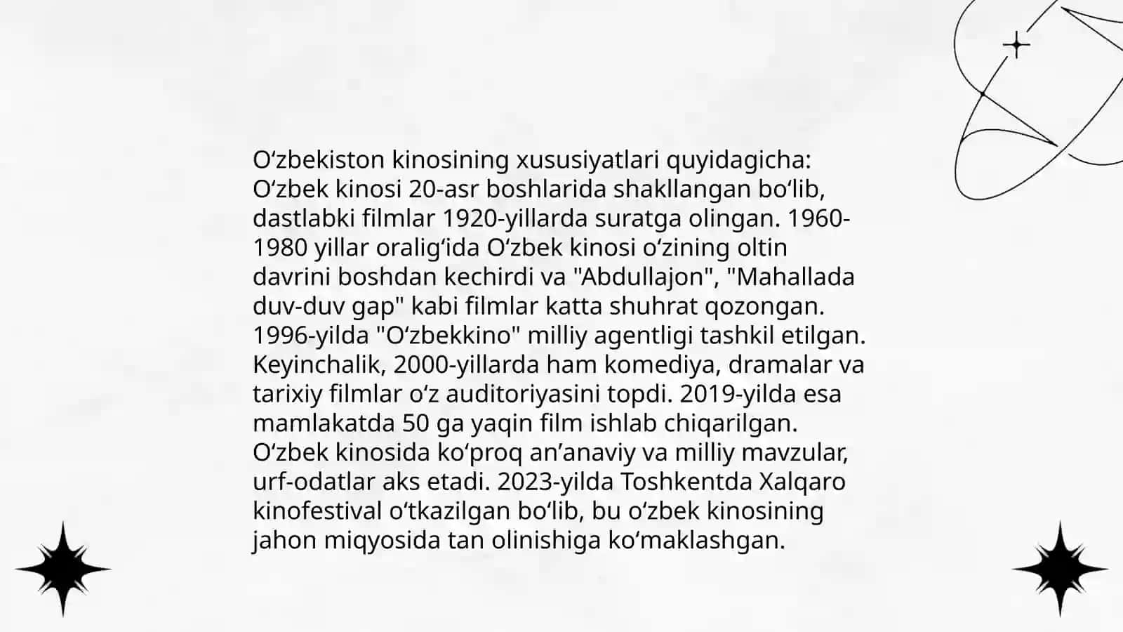 Kino va televidenie rivojlanishidagi o'ziga xoslik 4