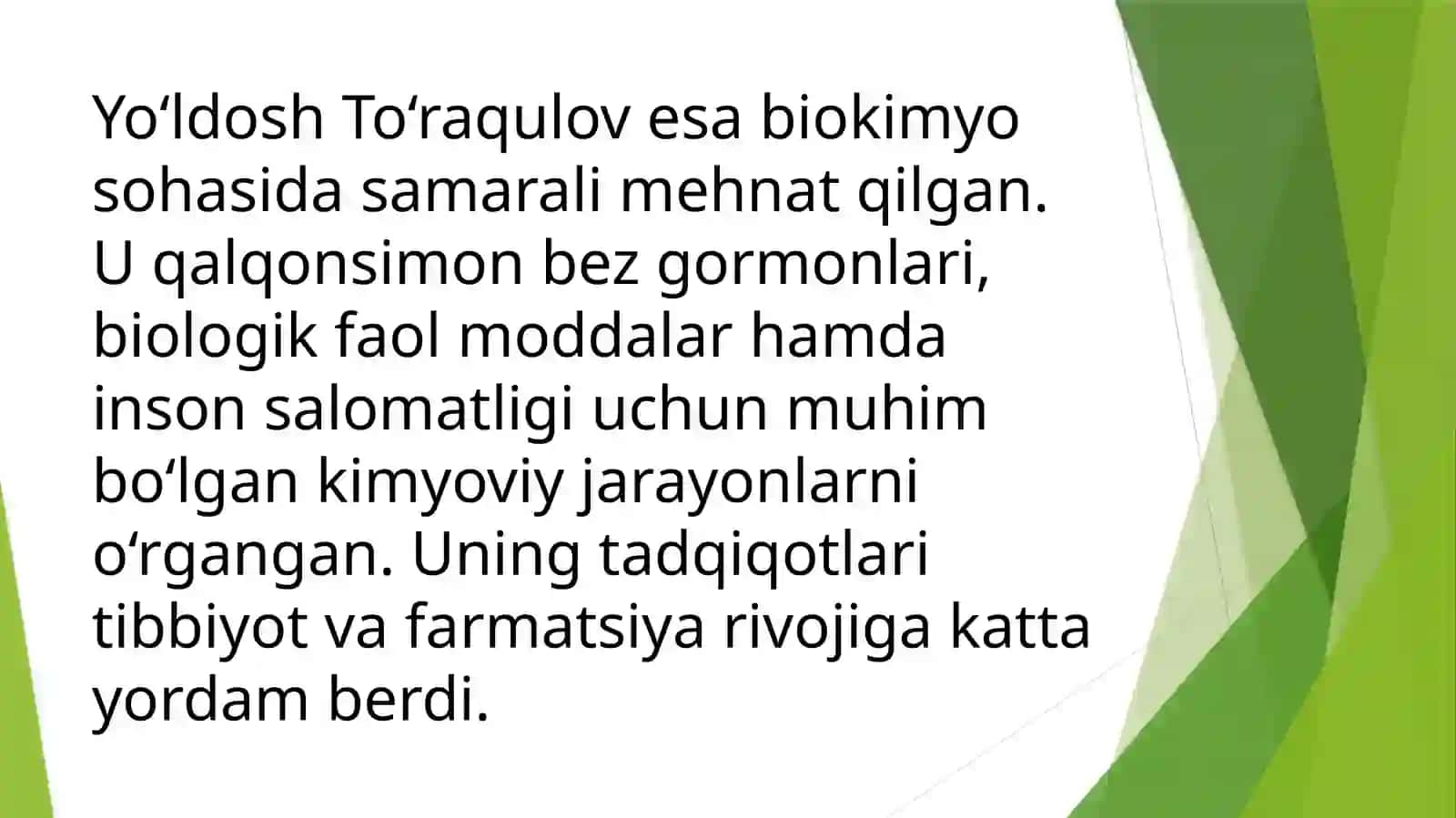 Kimyo fanini rivojlantirishda o‘z hissalarini qo‘shgan O‘zbekiston Respublikasi olimlari 4