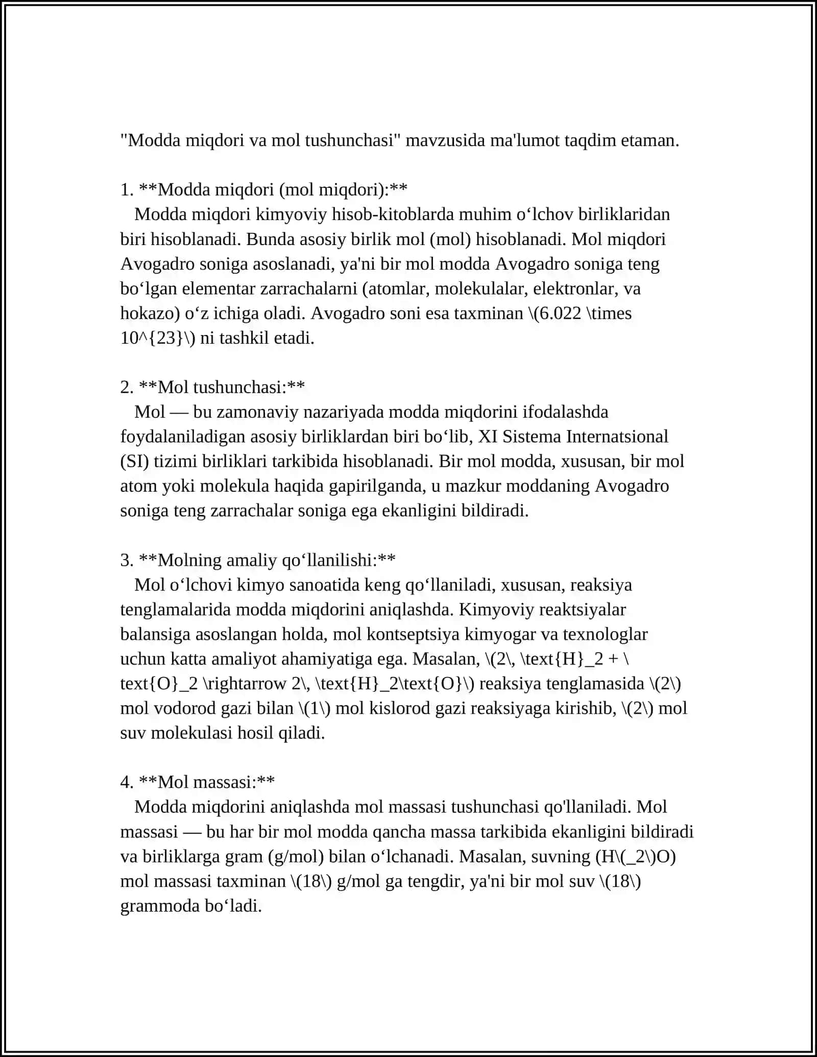 KIMYOVIY HISOBLASHLARNING AHAMIYATI VA USULLARI 4