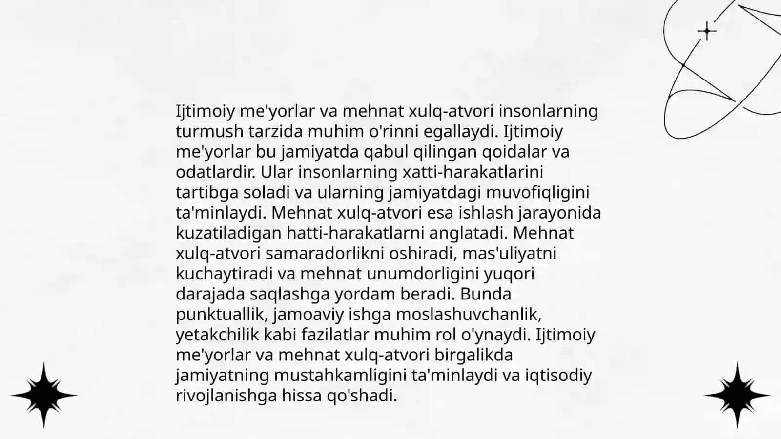 Mehnat intizomi va xulq-atvor 4