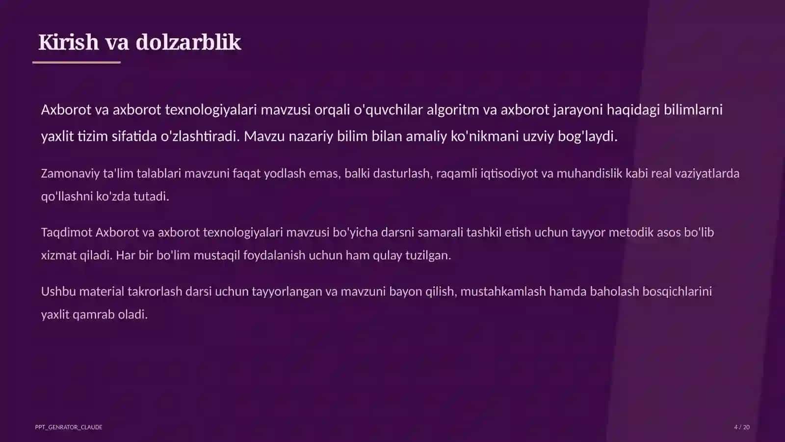 Axborot va axborot texnologiyalari (5-sinf) 4