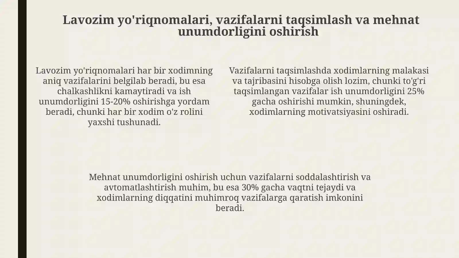 Mehnat jamoalarini rejalashtirish va boshqarish asoslari 4