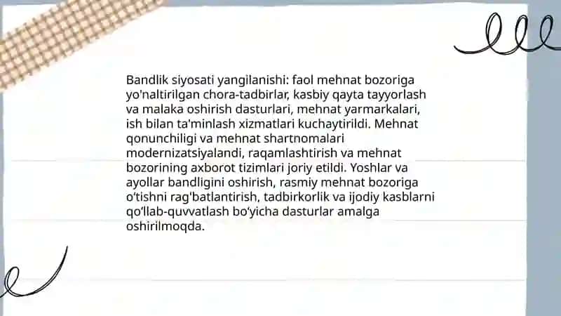 Òzbekistonda ijtimoiy sohada amalga oshirilayotgan òzgarishlar mazmun va mohiyati 4
