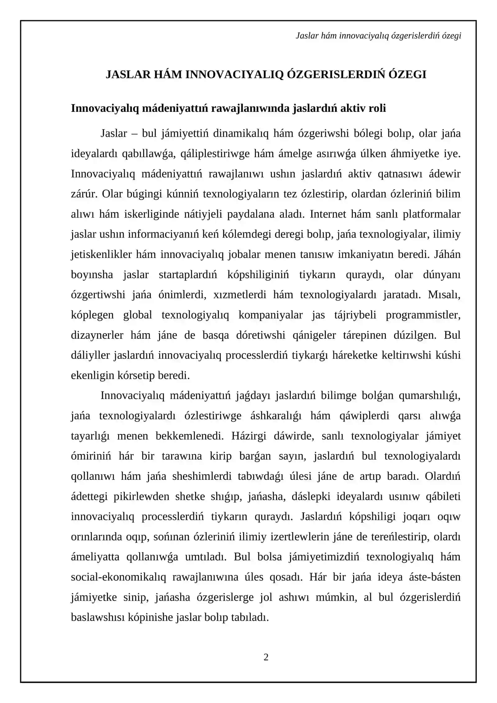 Jaslar - innovaciyalıq ideyalardın baslawshısı 4