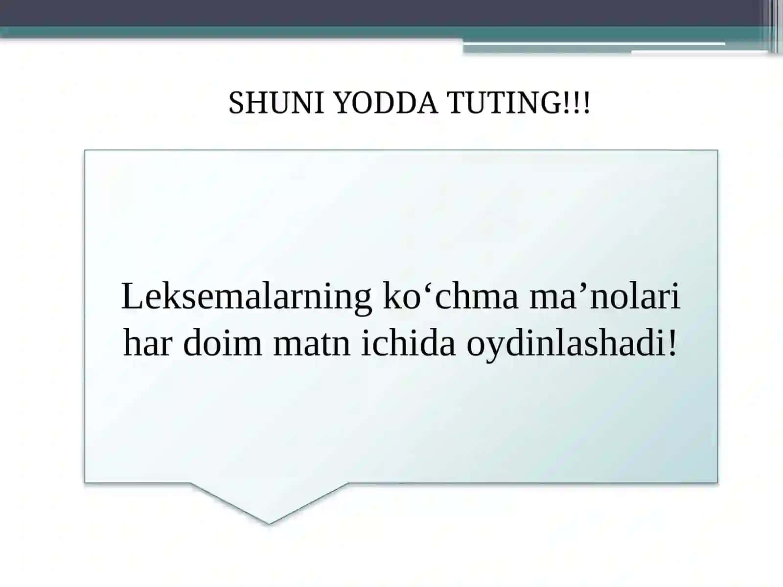 Leksemalarda ma'no ko'chishi 4