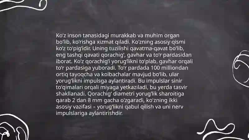 Ko'rish analizatorlari 4