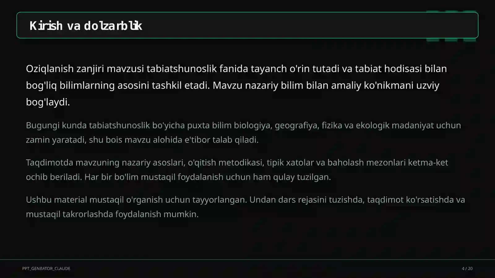 Oziqlanish zanjiri (3-sinf) 4