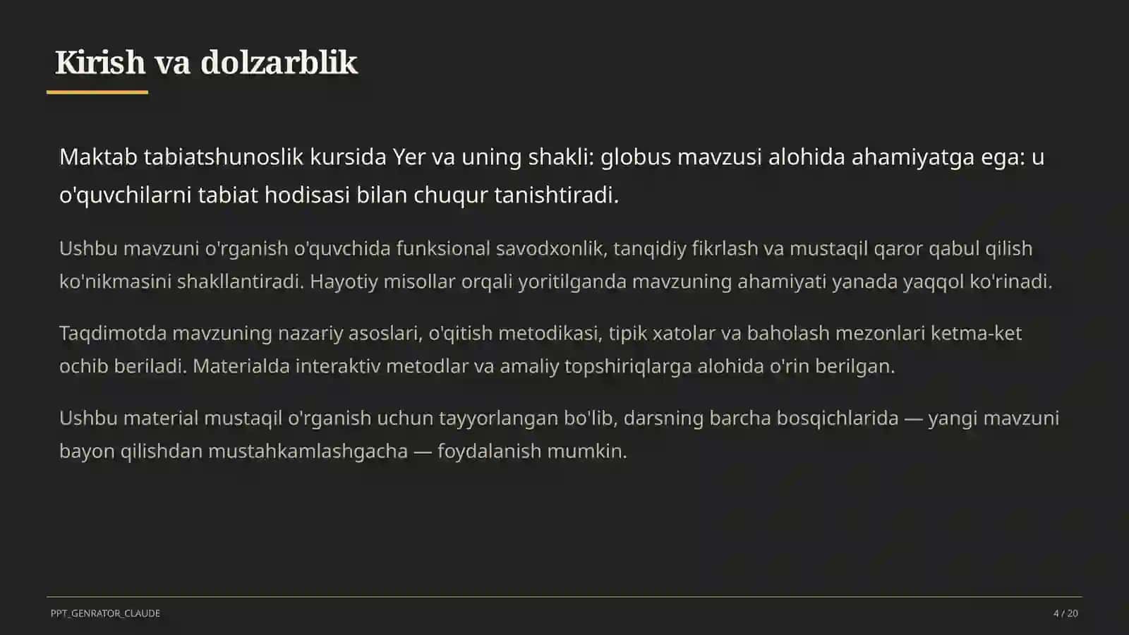 Tabiatshunoslik (1–4) 4