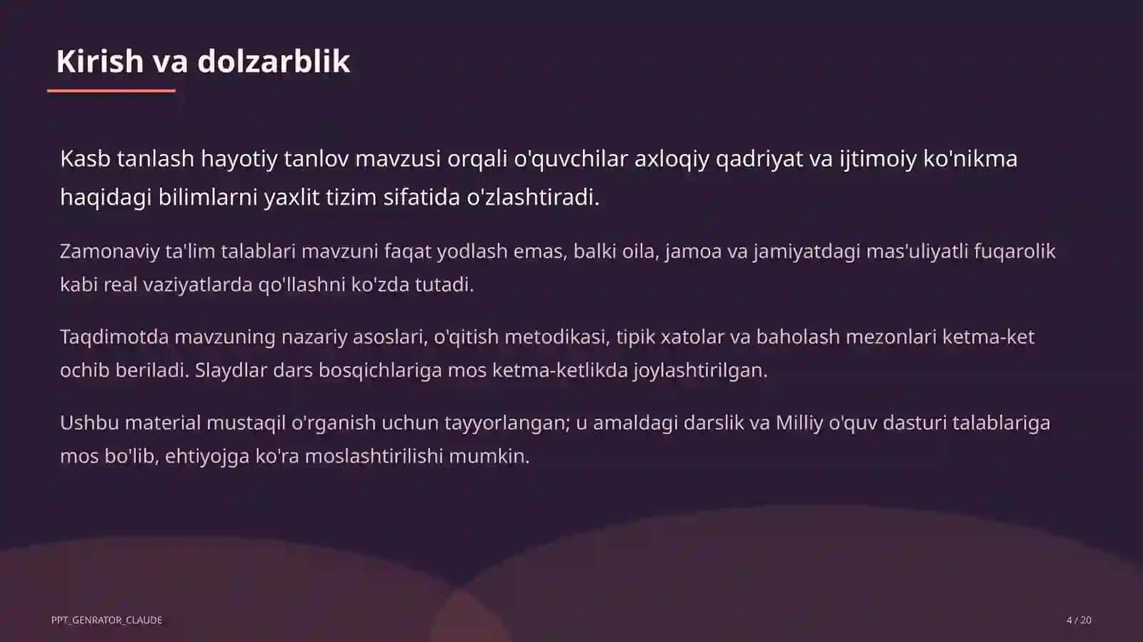 Kasb tanlash hayotiy tanlov (9-sinf) 4