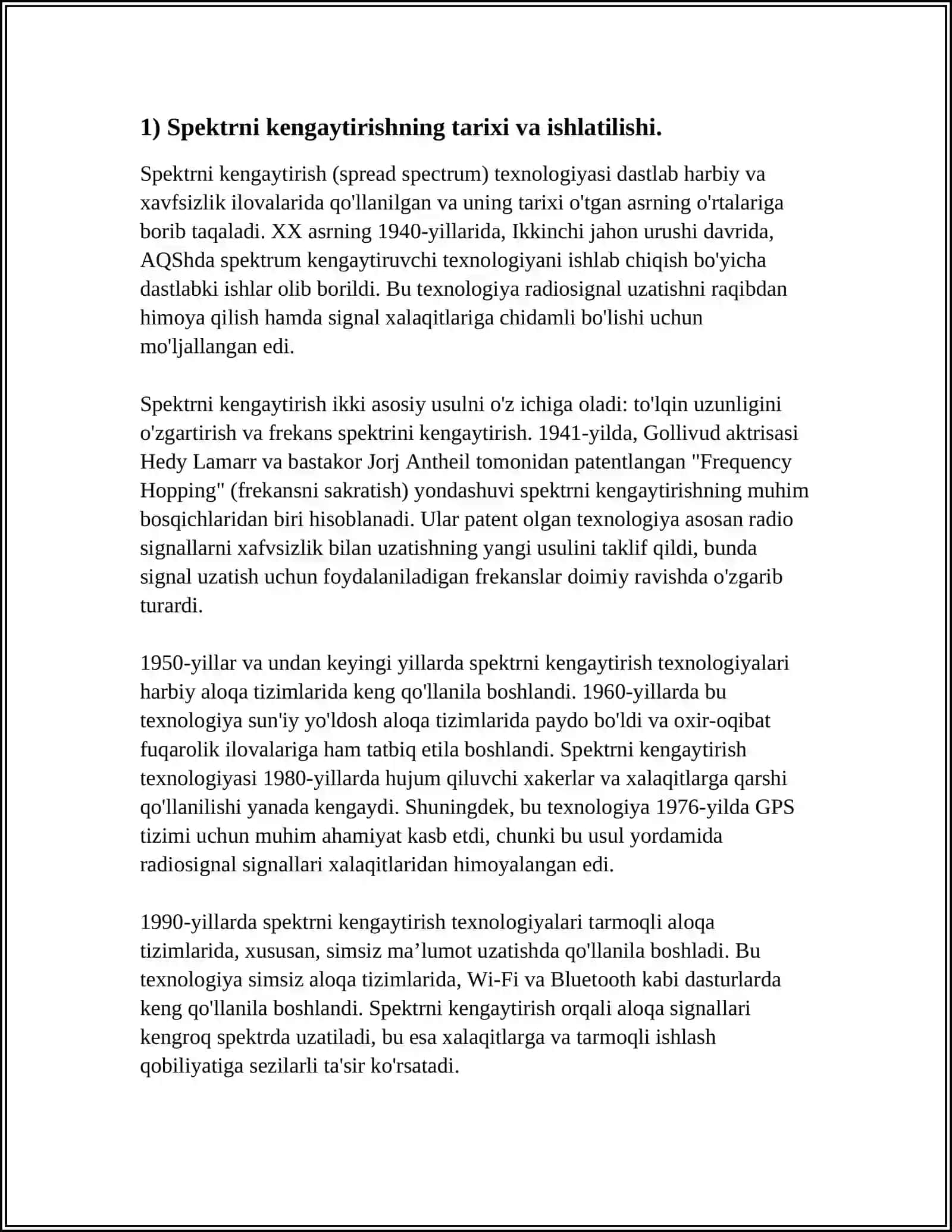 Spektrni kengaytirishning tarixi va ishlatilishi 4