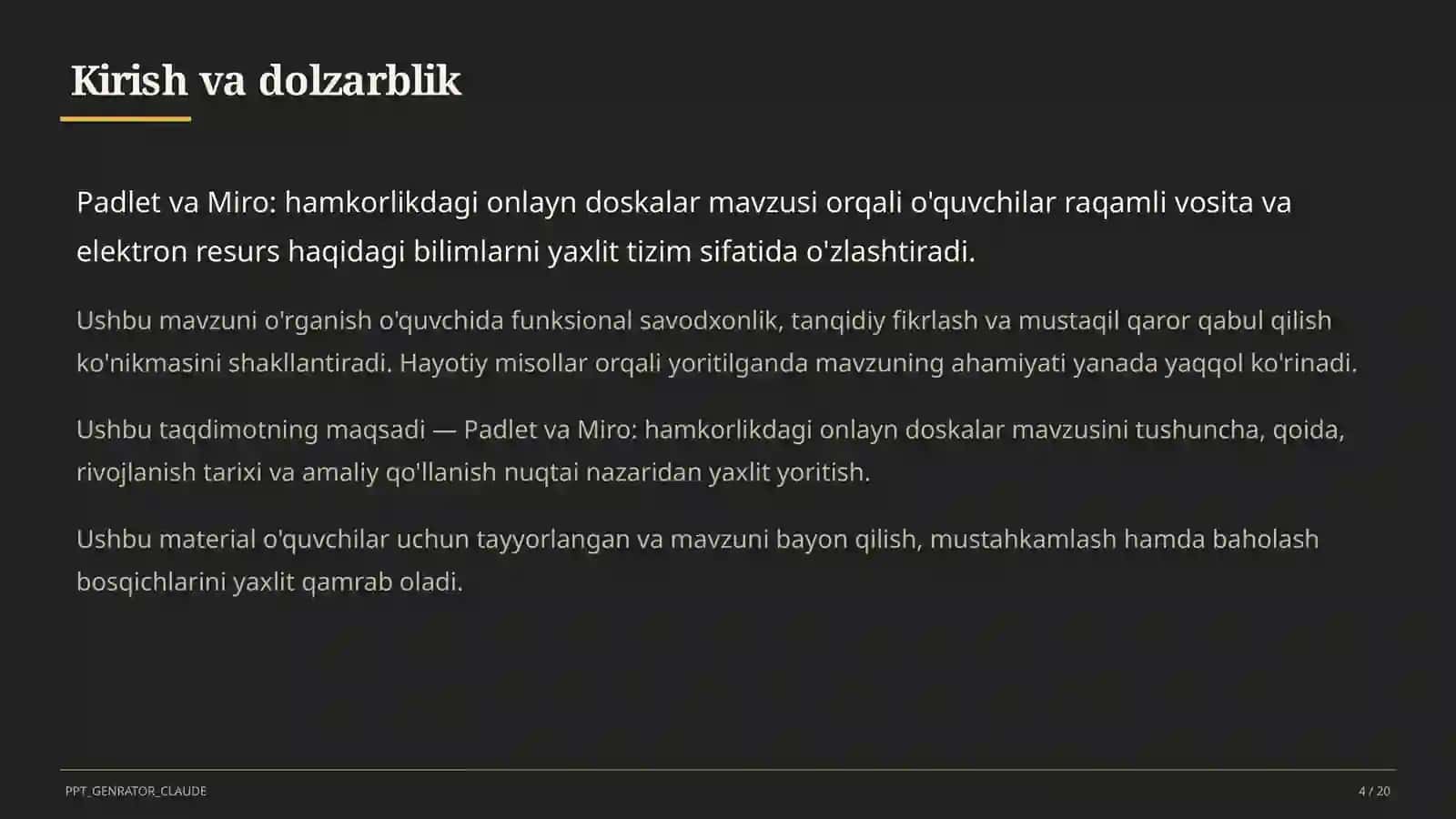 Padlet va Miro: hamkorlikdagi onlayn doskalar 4