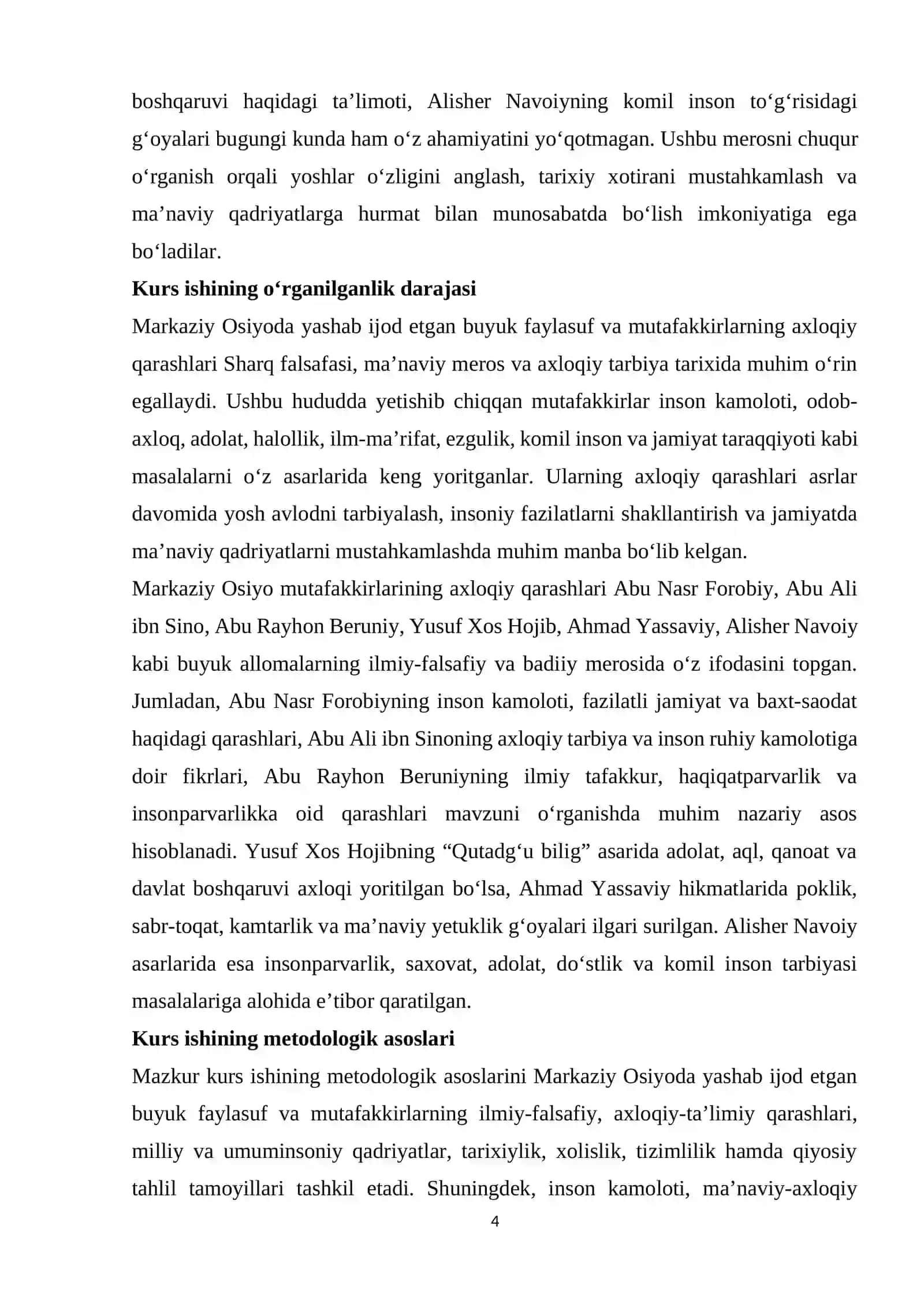 MARKAZIY OSIYODA YASHAB IJOD ETGAN BUYUK FAYLASUF VA MUTAFAKKIRLARNINg ahloqiy qarashlari 4