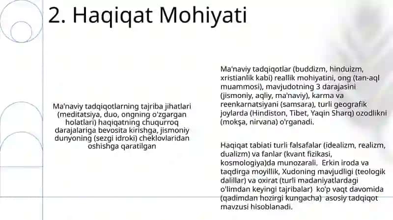 Ma'naviyatshunoslik fanining predmeti 4