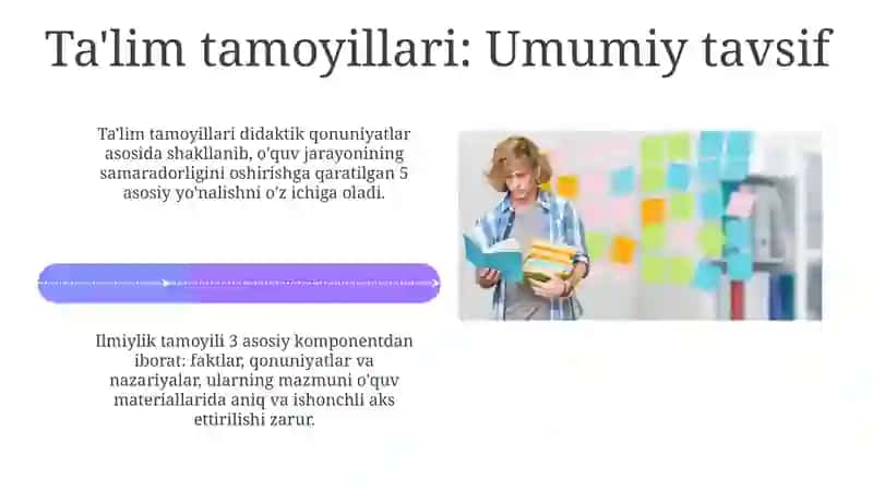 Taʼlim jarayonining tamoyillari va qonuniyatlari 4