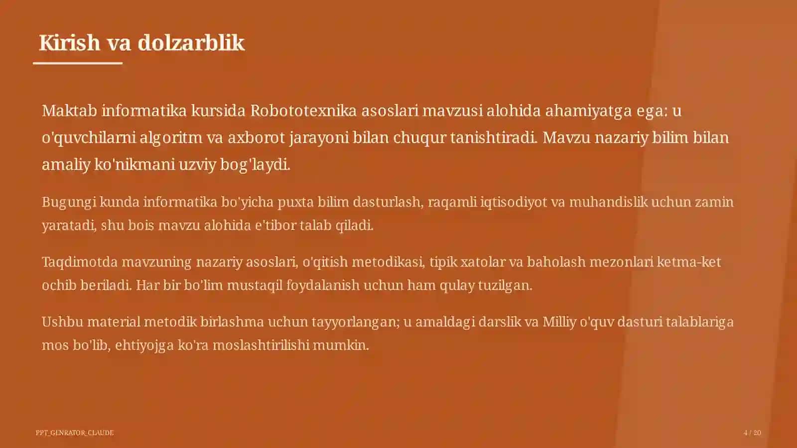 Robototexnika asoslari (11-sinf) 4