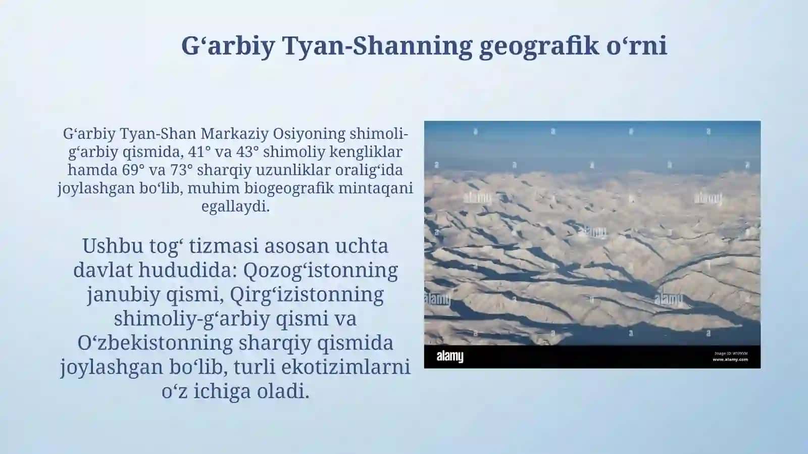 G'arbiy Tyan-Shan tog'lari o'simliklar qoplamining balandlik mintaqalanishi (vertikal zonallik) 4