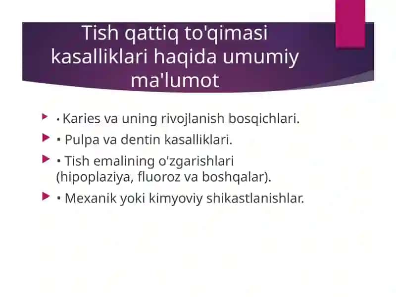 Tishqattiq to'qima kasalliklari 4