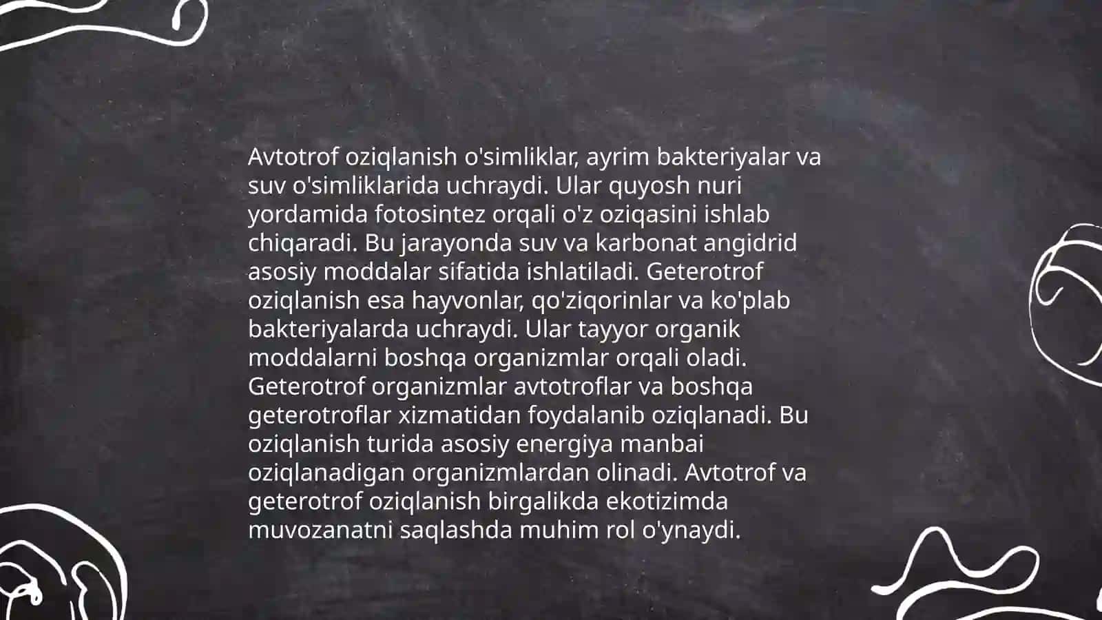 Mikroorganizmlarning oziqlanishi va nafas olishi 4