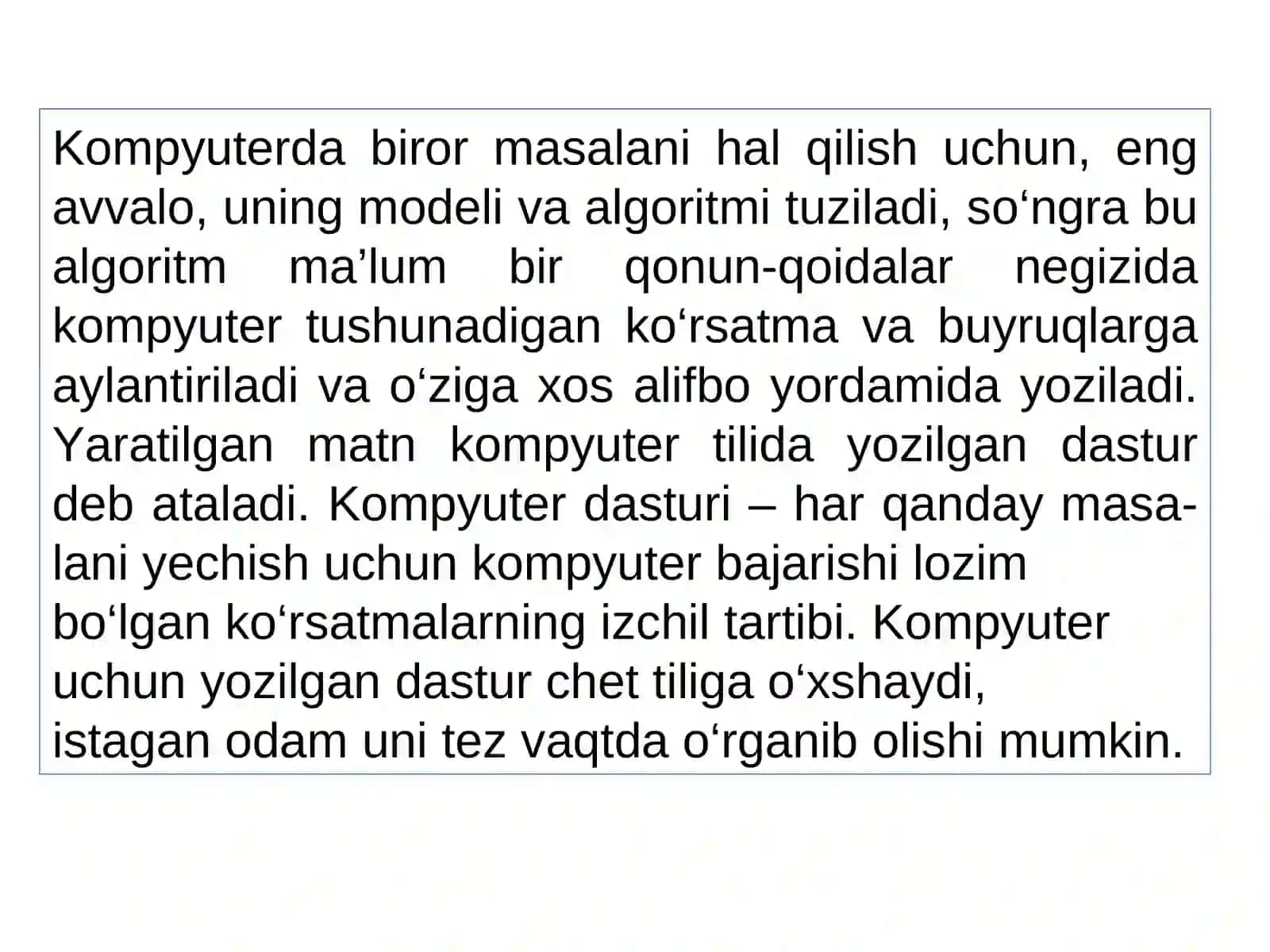 Dasturlash asoslari. Python dasturlash tili 4