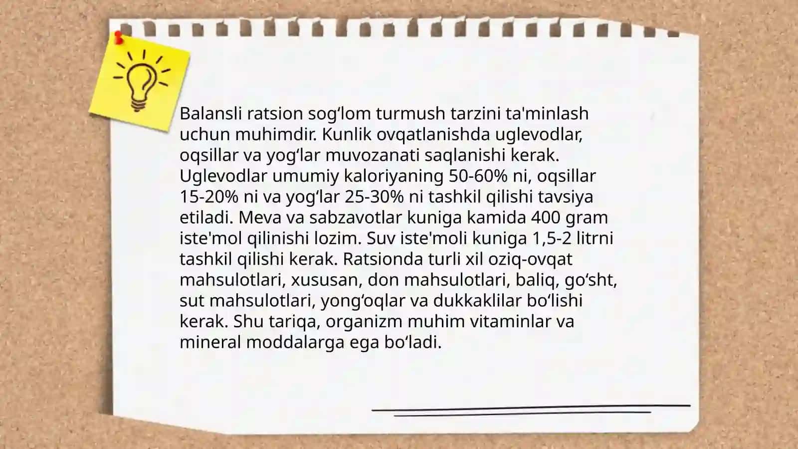 To'g'ri ovqatlanish ratsioni 4