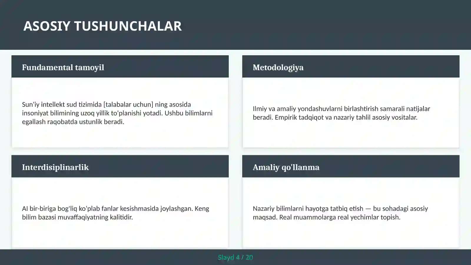 Sun'iy intellekt sud tizimida [talabalar uchun] 4