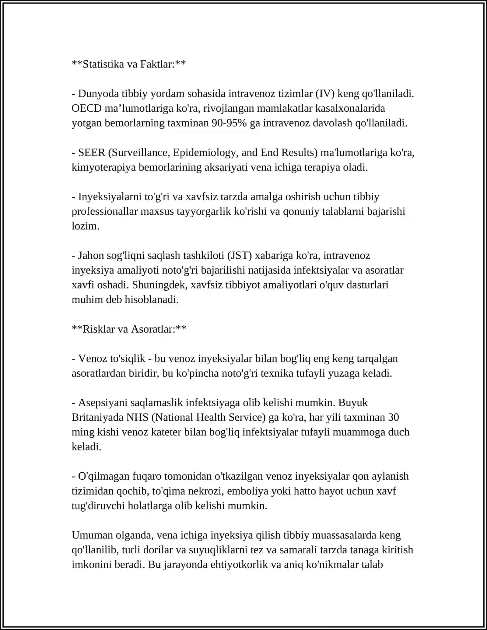 VENA ICHIGA INYEKSIYA QILISH TEXNIKASI 4