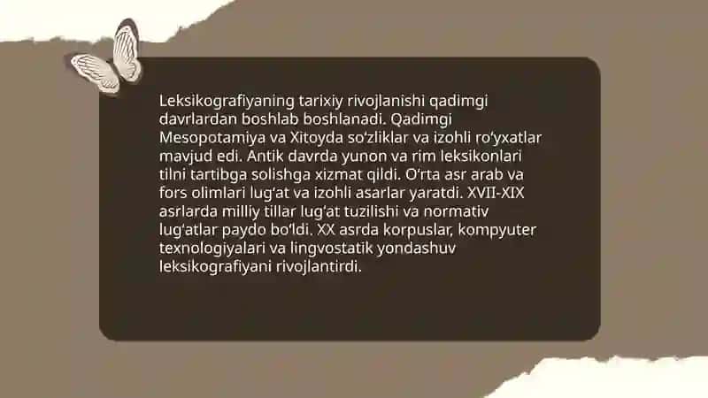 Leksikografiya mavzusiga reja asosida taqdimot 4