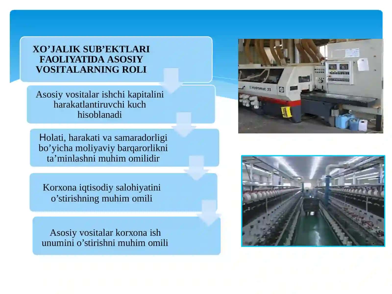 Asosiy vositalar, moddiy resurslar bilan taʼminlanganlik va samaradorlik koʻrsatkichlari tahlili 4