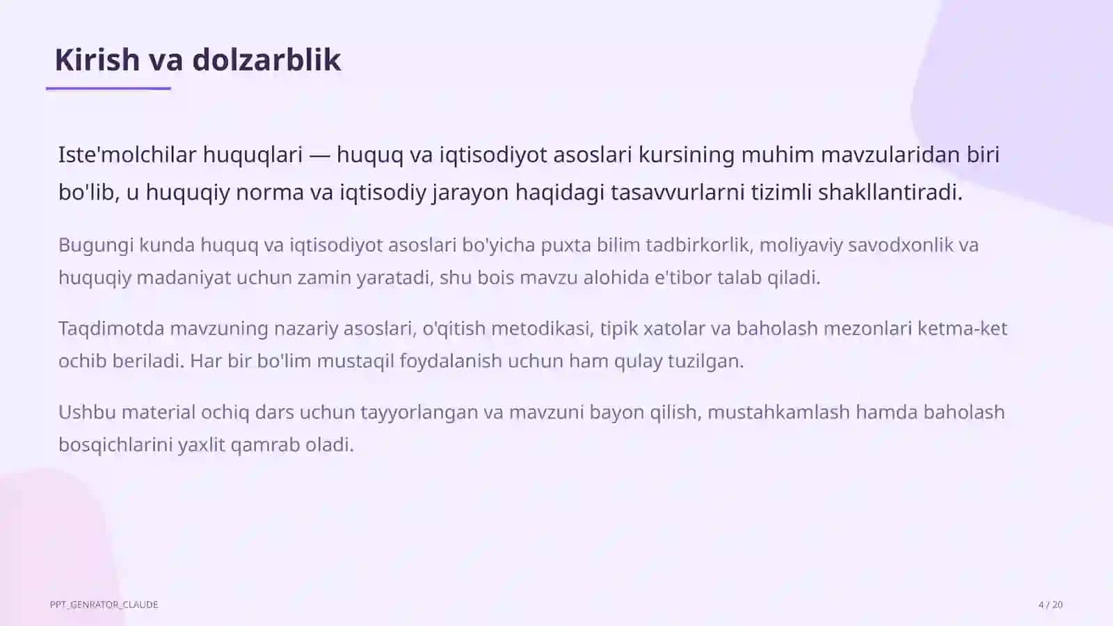 Iste'molchilar huquqlari (10-sinf) 4