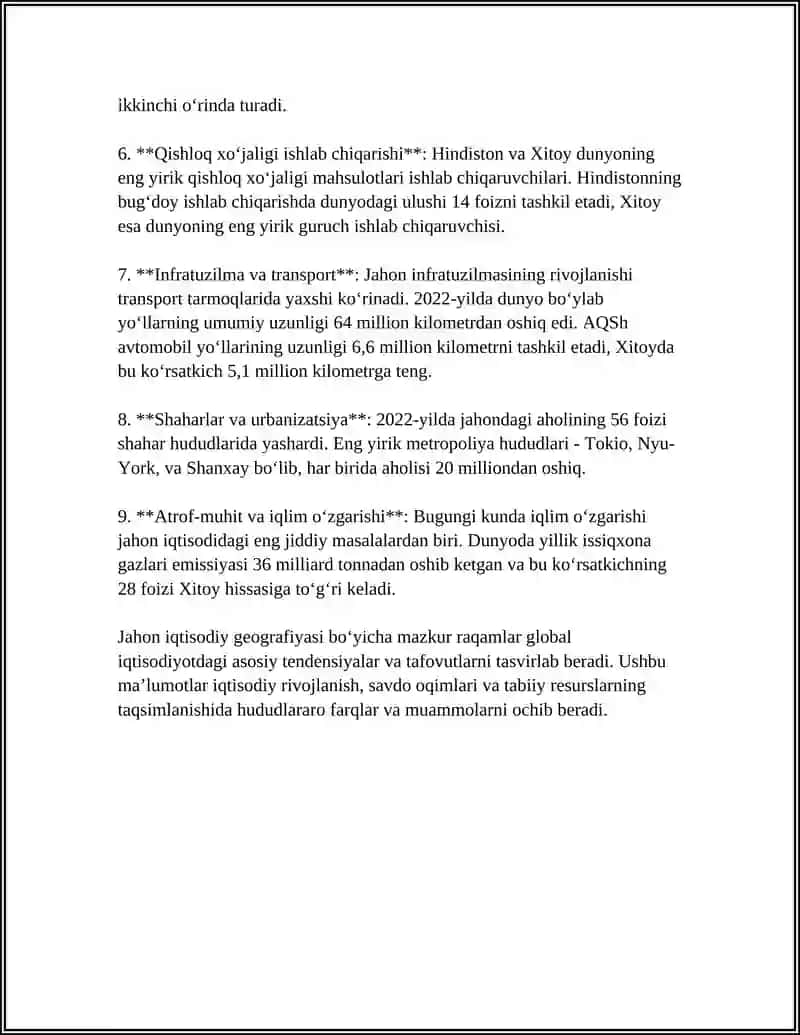 Jahon XÒjaligini Hududiy Tartibga Solinishi 4