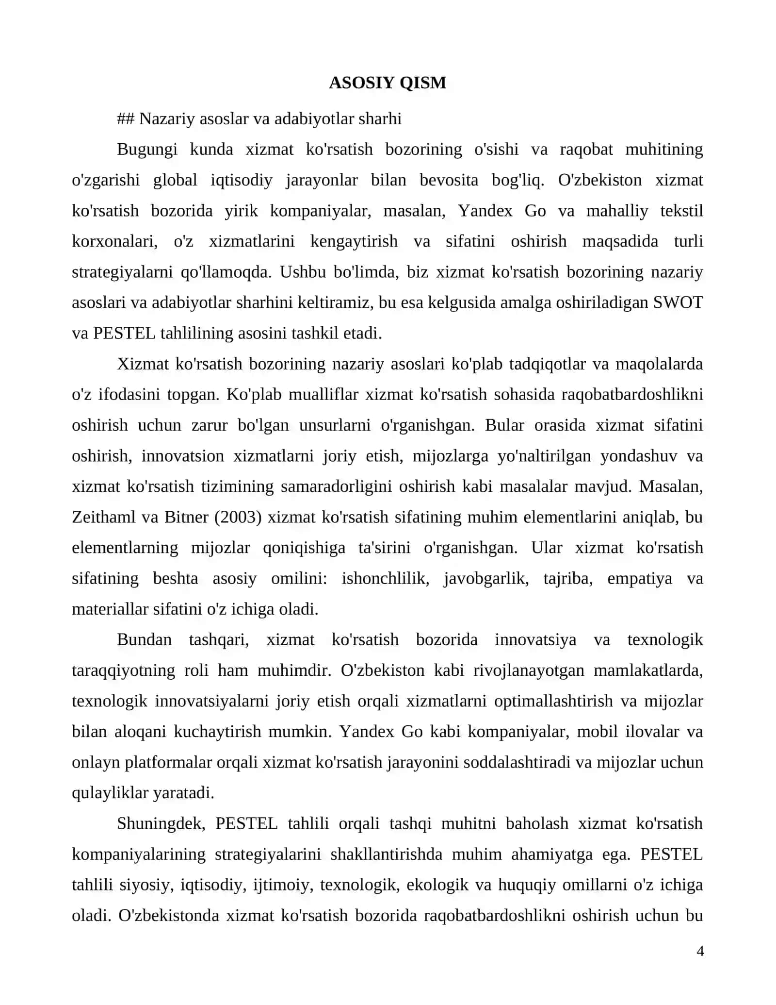 SWOT va PESTEL tahlili 4
