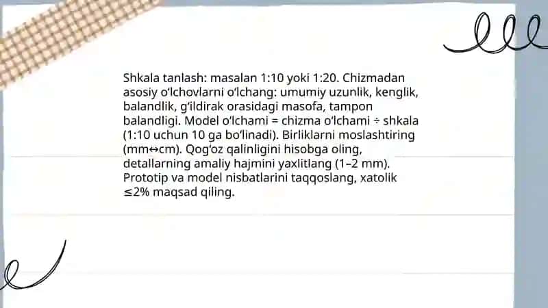 Qog'ozdan chizma asosida avtomobil modelini yasash 4