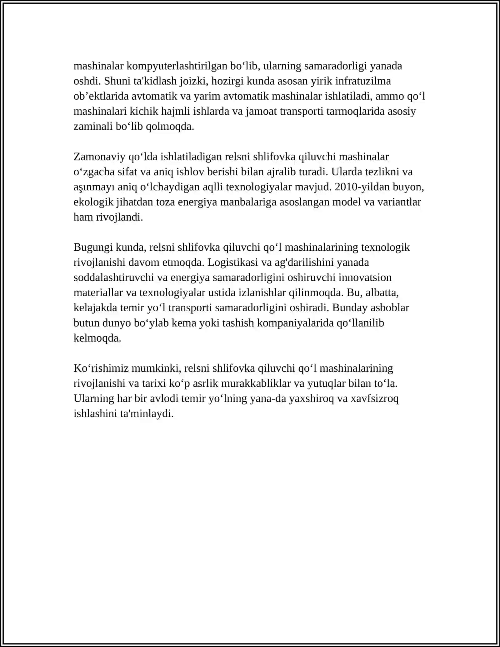RELSNI SHLIFOVKA QILUVCHI QOʻL MASHINALARI 4
