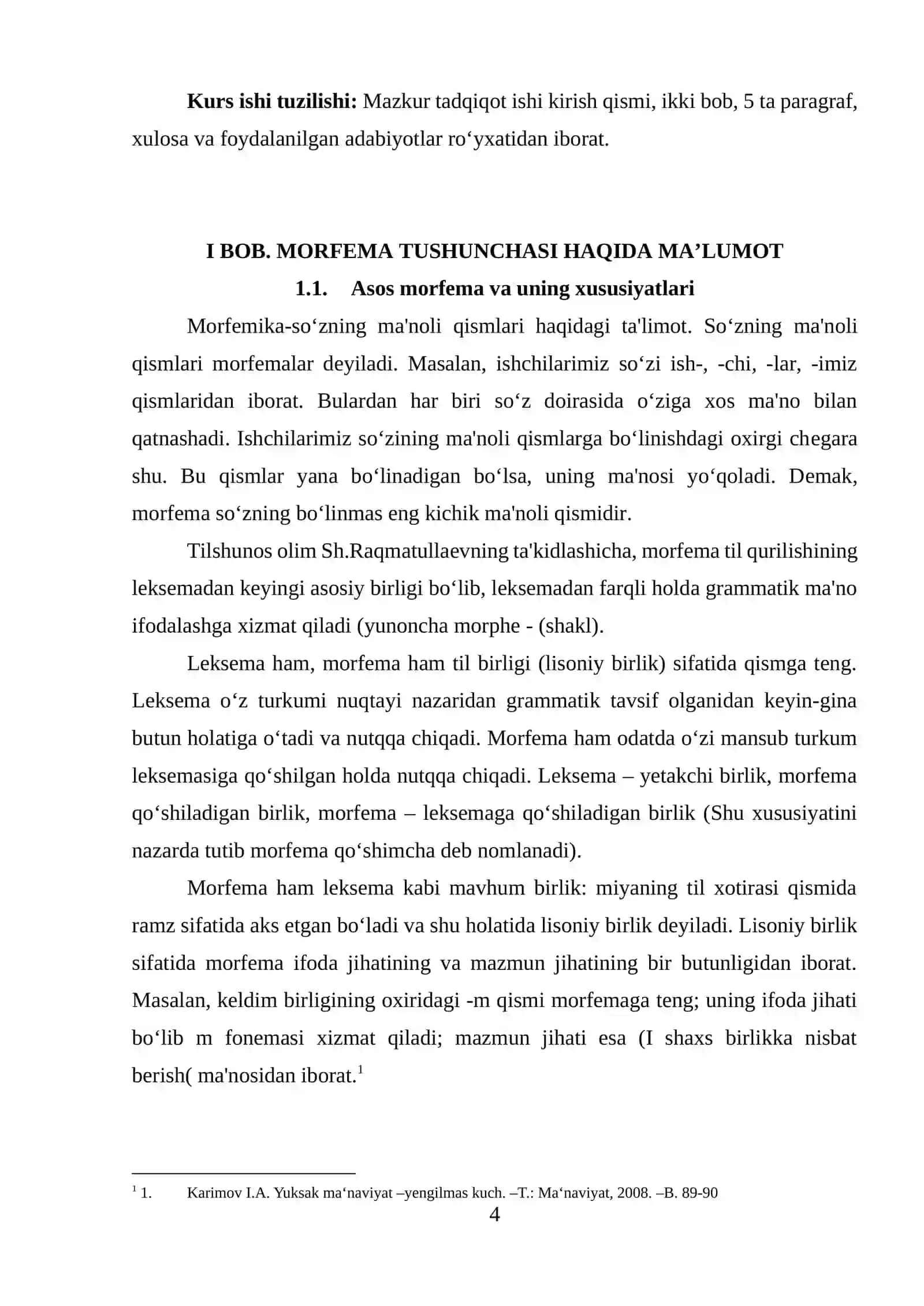Mavzu: “Morfemaning shakli va ma’no munosabatiga ko‘ra turi tahlili” 4