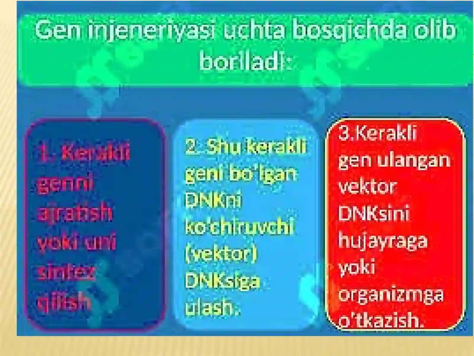 Genetik Injineriya va Antimutogenez 4