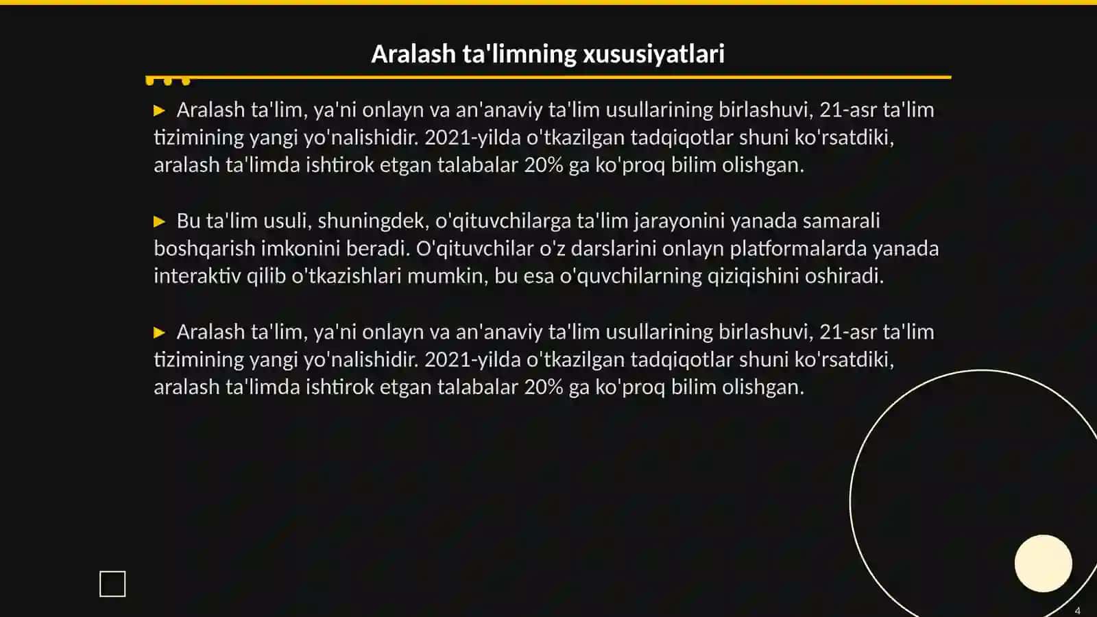 Masovaviy va aralash ta'limning imkoniyatlari va muammolari 4