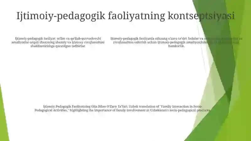 Ijtimoiy Pedagogik Faoliyatning Oila Bilan OʻZaro TaʼSiri 4