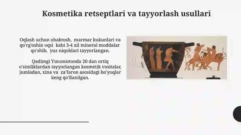 Qadimgi Yunonistonda kosmetologiyaning ahamiyati 4