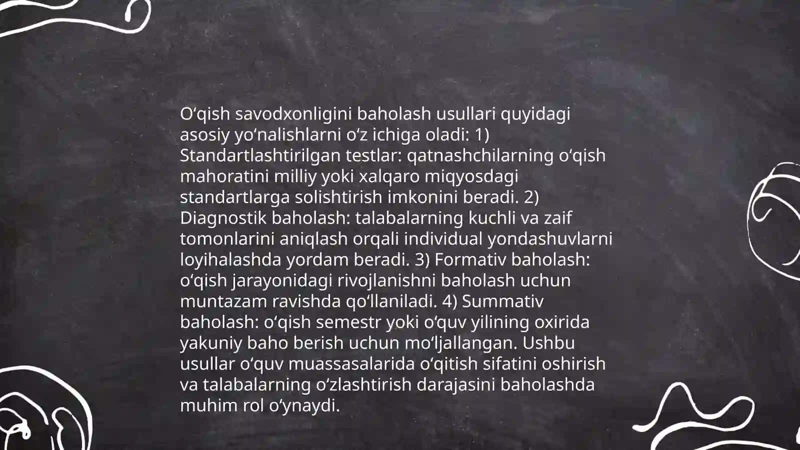 Boshlangʻich sinfda oʻqish savodxonligini tahlil qilish 4