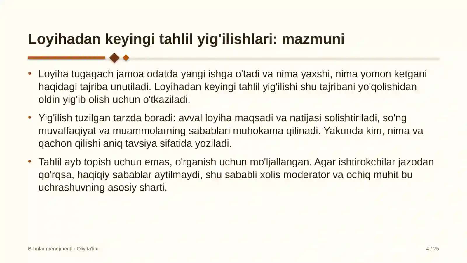 davlat qo'riqxonalarida loyihadan keyingi tahlil yig'ilishlarini o'tkazish 5585 4