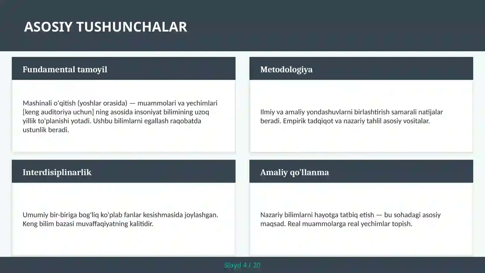 Mashinali o'qitish (yoshlar orasida) — muammolari va yechimlari [keng auditoriya uchun] 4