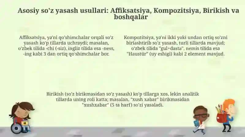 Turli tuzilishdagi tillarda soʻz yasash usullarining umumiy va farqli jihatlari 4