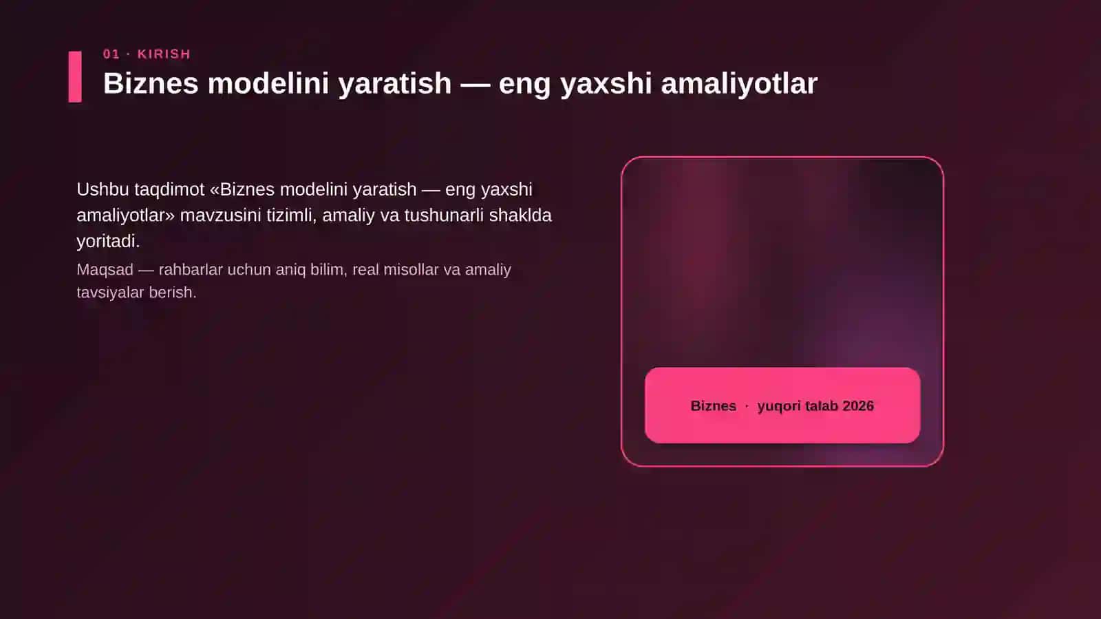 Biznes modelini yaratish — eng yaxshi amaliyotlar 4