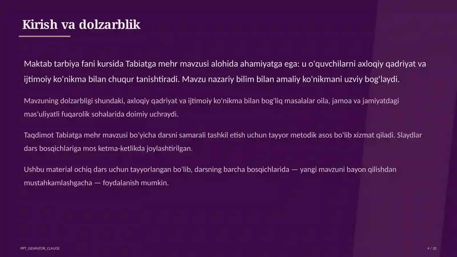 Tabiatga mehr (3-sinf) 4