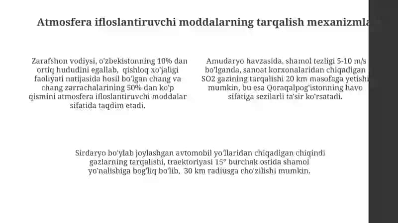 Atmosfera yoğinlarining daryo havzasi boʻyicha taqsimlanishi 4