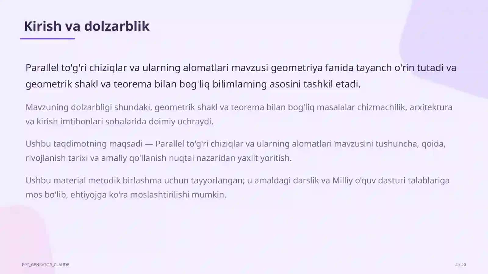 Geometriya (7–11) — metodik birlashma uchun 4