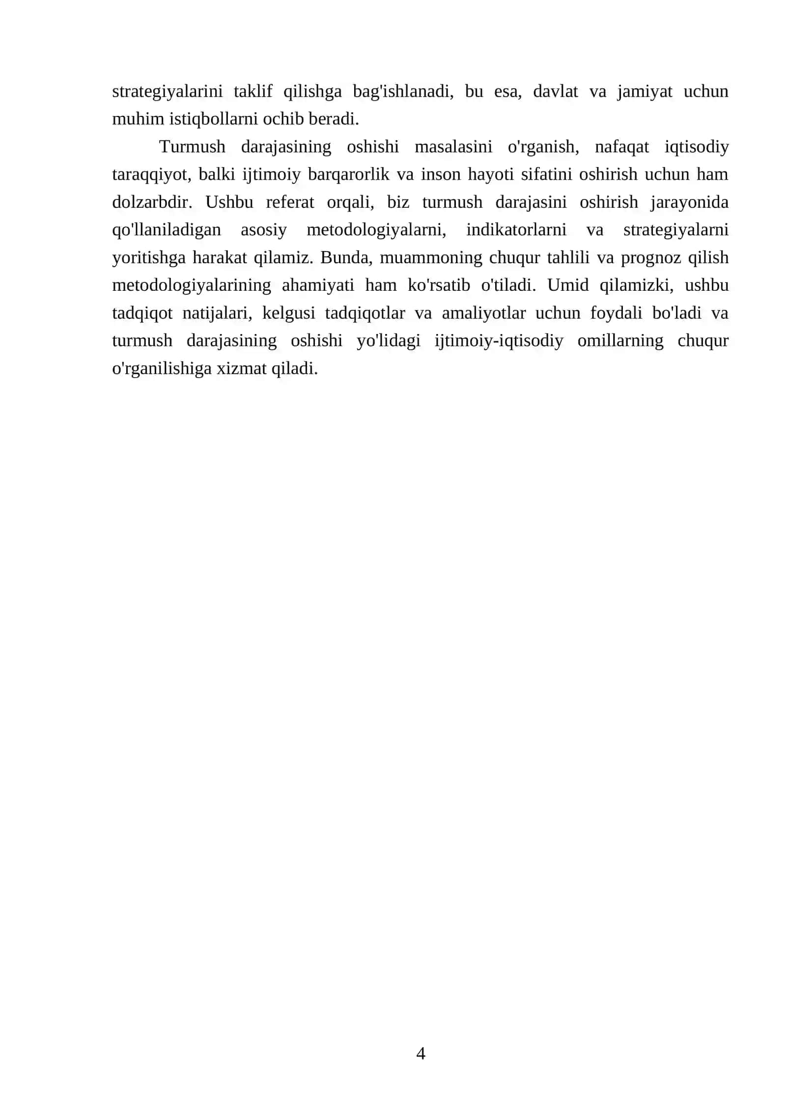 Turmush darajasining oshishi: asosiy omillar va prognoz usullari 4