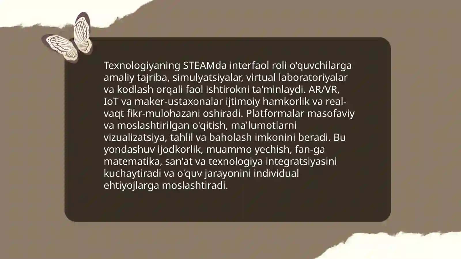 STEAM texnologiyasida ʼʼ Technology ʼʼ va uning oʼziga xos xususiyatlari 4